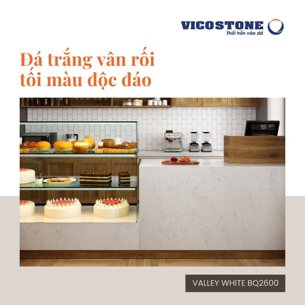 Đá trắng vân rối VIcostone Ninh Bình